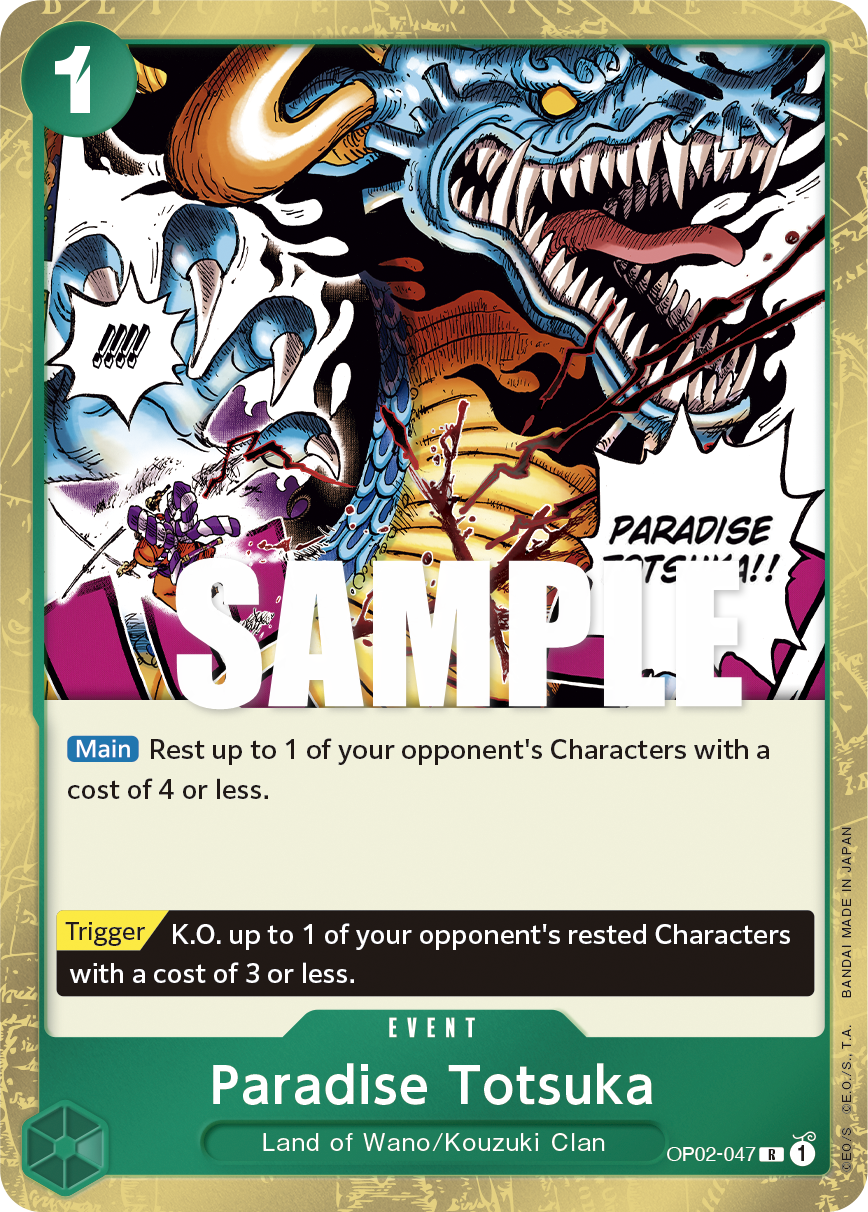 Carte Paradise Totsuka OP02-047 Rare — One Piece TCG OP-02 Paramount War (Bandai)