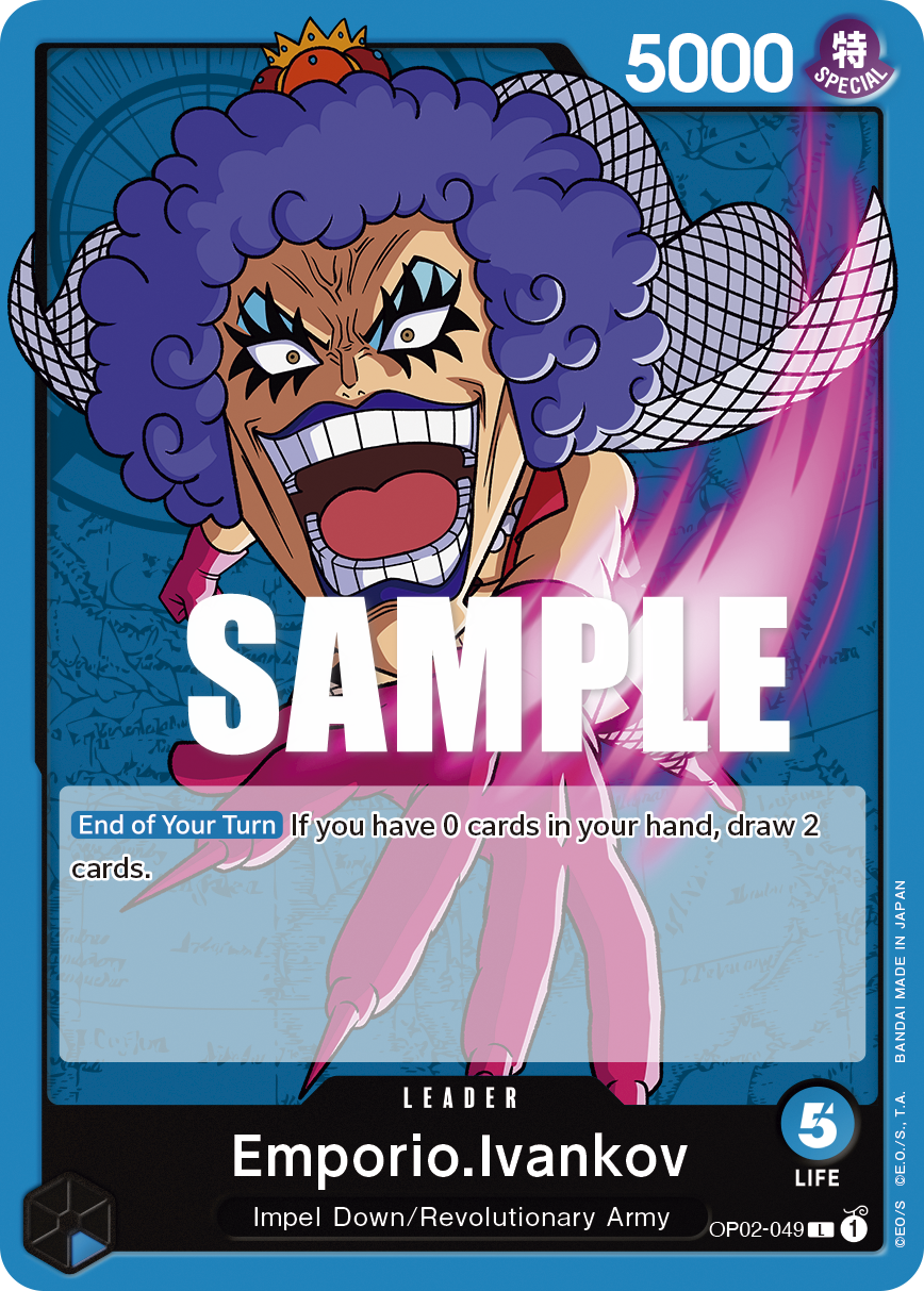 Carte Emporio.Ivankov OP02-049 Leader — One Piece TCG OP-02 (Bandai)