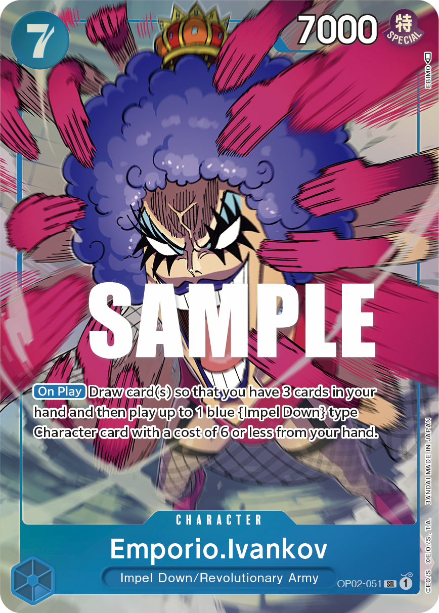 Carte Emporio.Ivankov OP02-051_p1 Super Rare — One Piece TCG OP-02 (Bandai)
