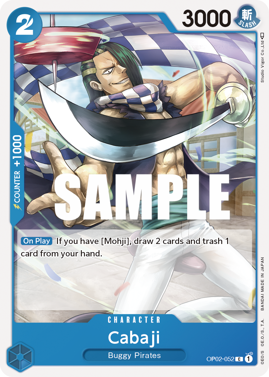 Carte Cabaji OP02-052 Common — One Piece TCG OP-02 (Bandai)
