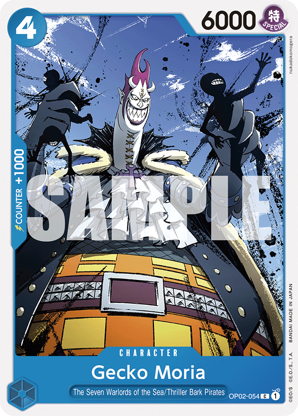 Carte Gecko Moria OP02-054_p1 Common — One Piece TCG OP-02 (Bandai)
