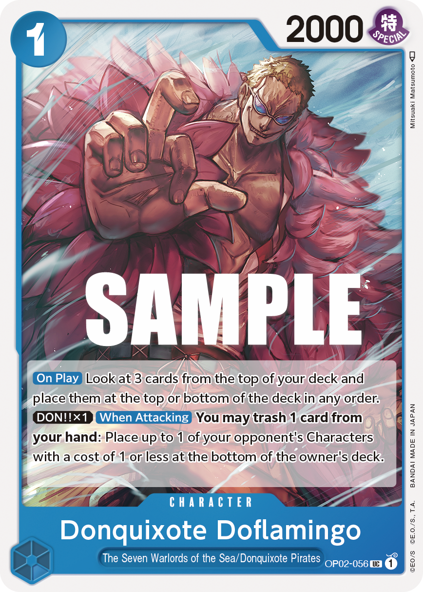 Carte Donquixote Doflamingo OP02-056 Uncommon — One Piece TCG OP-02 Paramount War (Bandai)