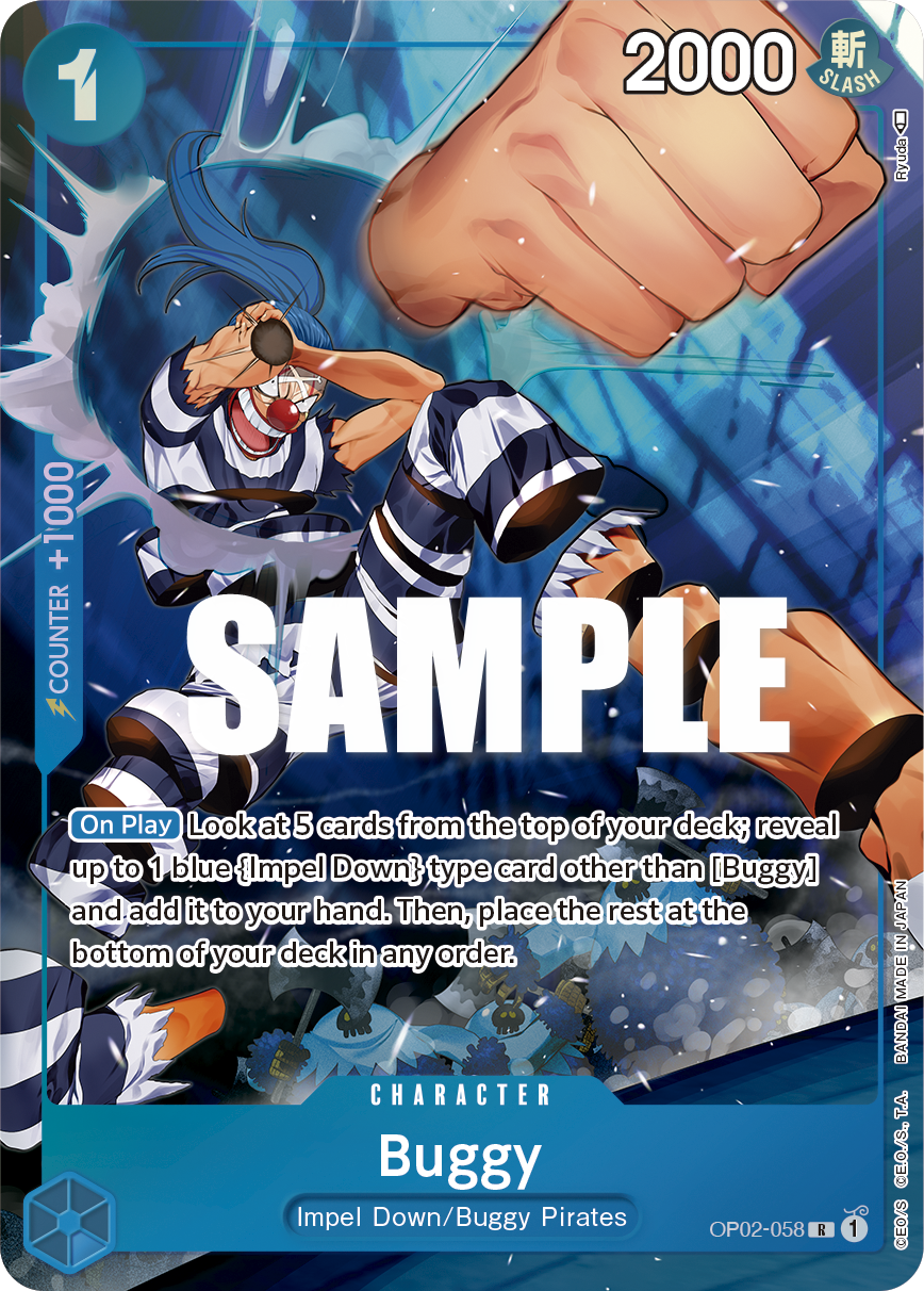 Carte Buggy OP02-058_p1 Rare Alt Art — One Piece TCG OP-02 Paramount War (Bandai)