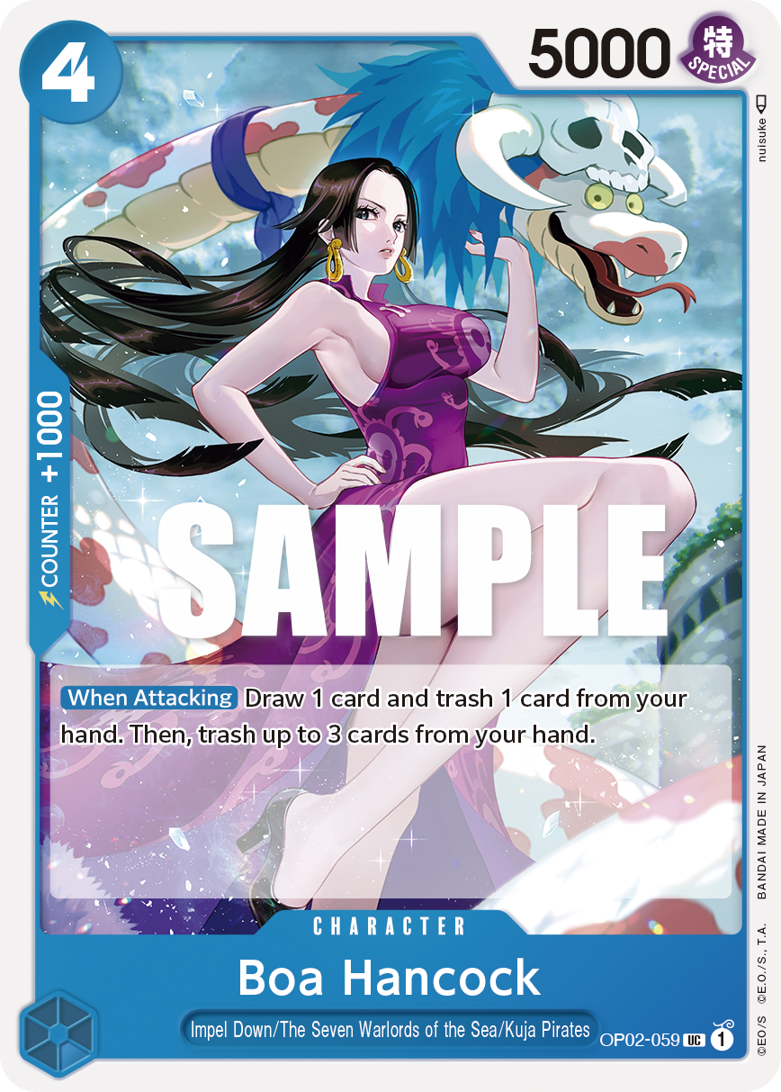 Carte Boa Hancock OP02-059 Uncommon — One Piece TCG OP-02 Paramount War (Bandai)