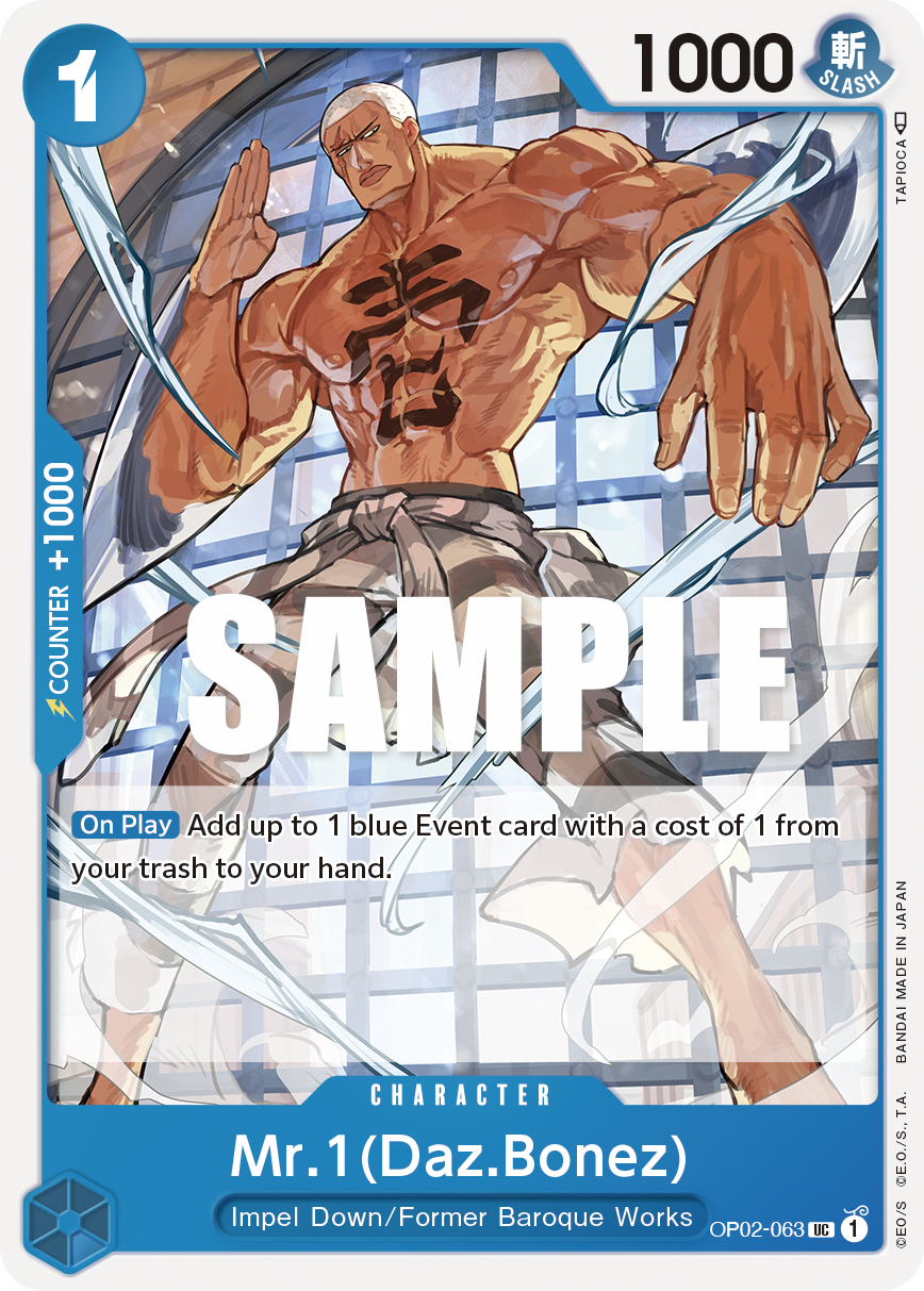 Carte Mr.1(Daz.Bonez) OP02-063 Uncommon — One Piece TCG OP-02 Paramount War (Bandai)