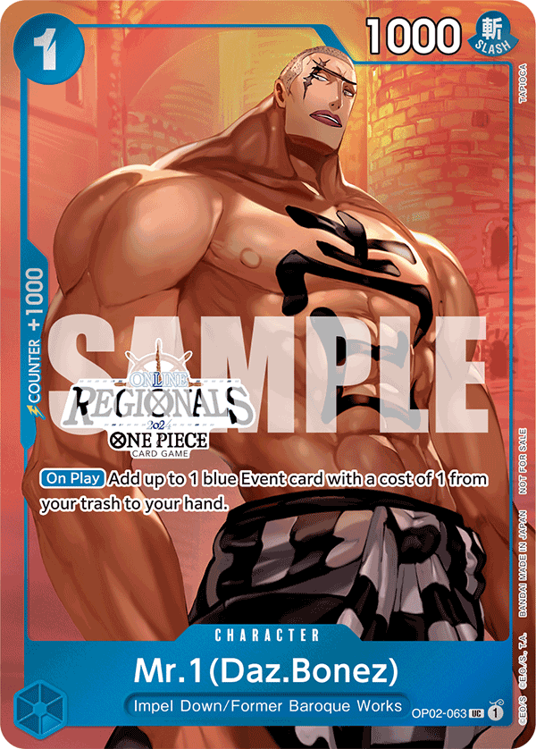 Carte Mr.1(Daz.Bonez) OP02-063_p1 Uncommon Alt Art — One Piece TCG PROMO-OP-02 Promos: Paramount War (Bandai)
