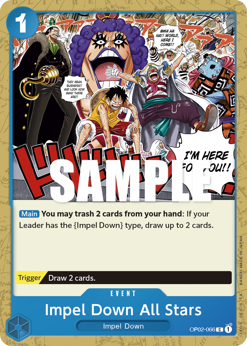 Carte Impel Down All Stars OP02-066 Common — One Piece TCG OP-02 Paramount War (Bandai)