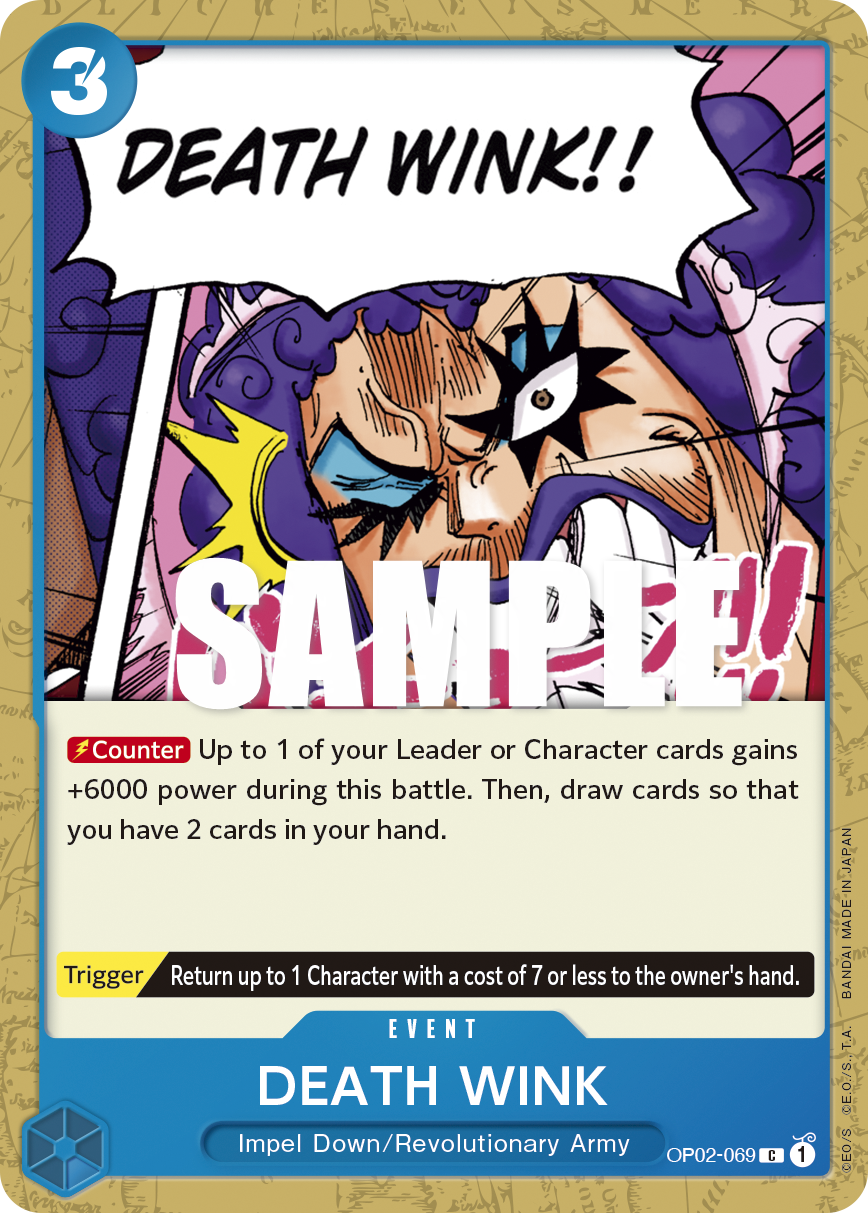 Carte DEATH WINK OP02-069 Common — One Piece TCG OP-02 Paramount War (Bandai)