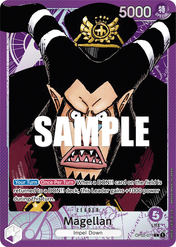 Carte Magellan OP02-071_p1 Leader — One Piece TCG OP-02 (Bandai)