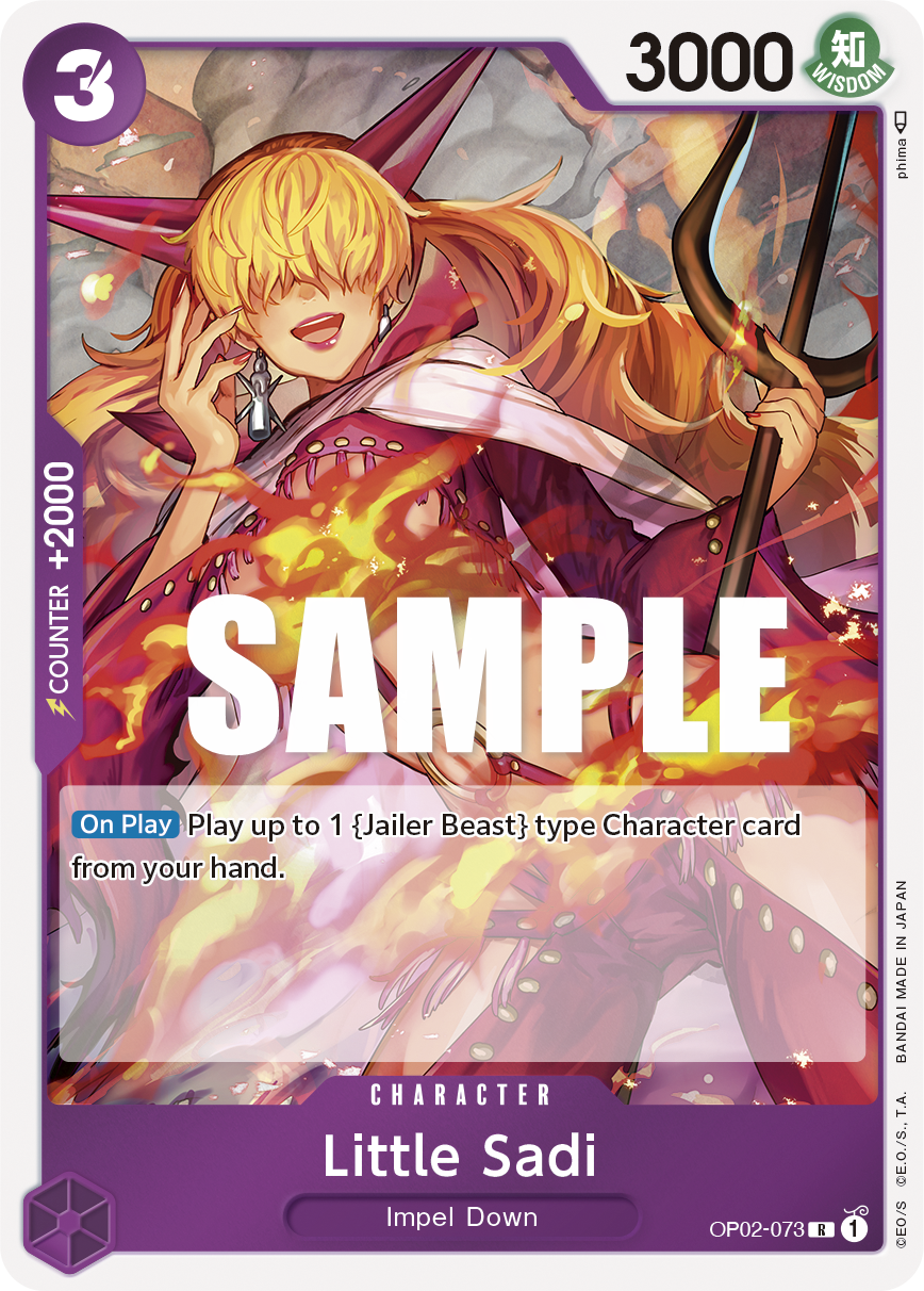 Carte Little Sadi OP02-073 Rare — One Piece TCG OP-02 (Bandai)