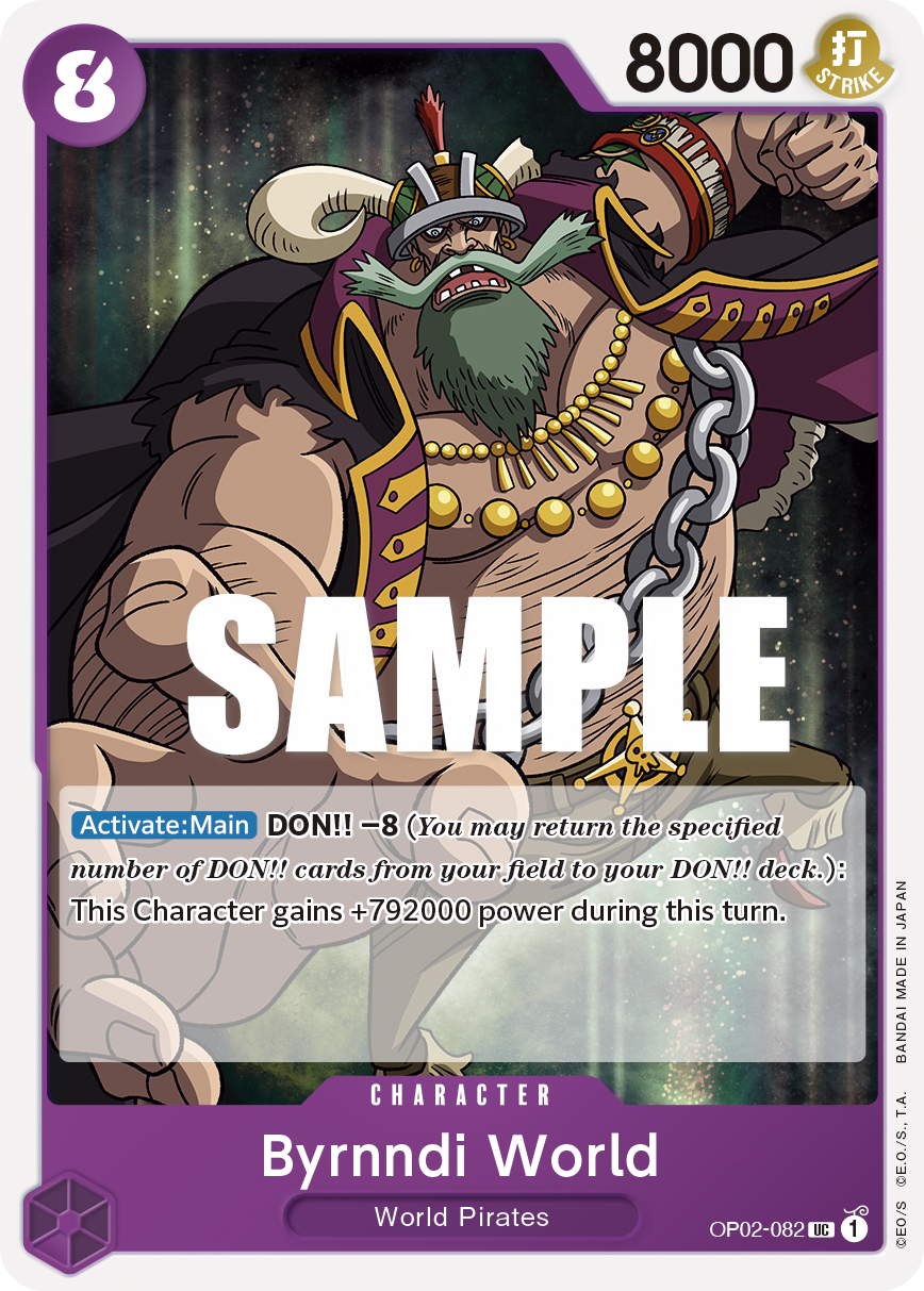 Carte Byrnndi World OP02-082 Uncommon — One Piece TCG OP-02 Paramount War (Bandai)