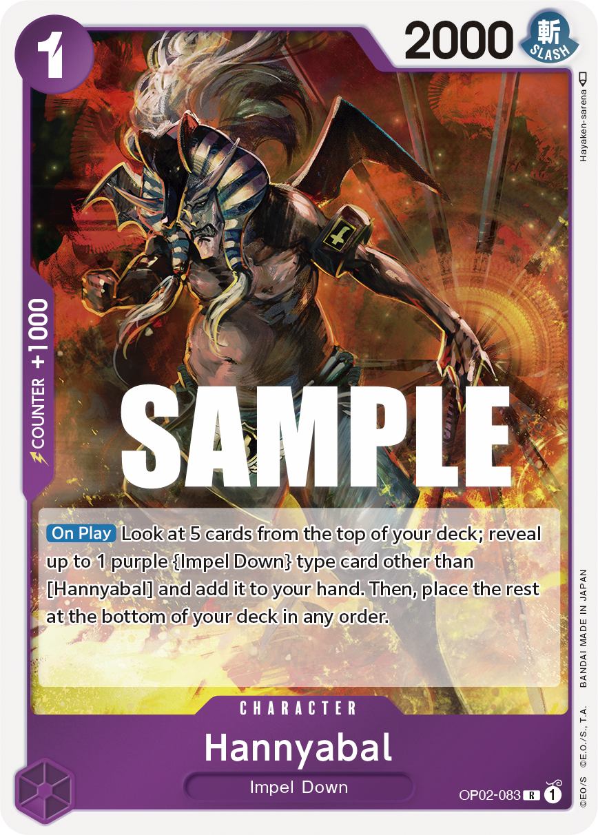 Carte Hannyabal OP02-083 Rare — One Piece TCG OP-02 Paramount War (Bandai)