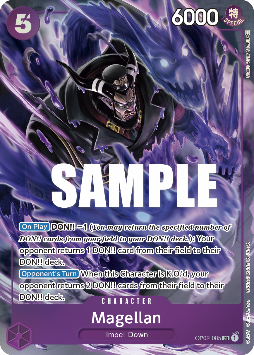 Carte Magellan OP02-085_p1 Super Rare Alt Art — One Piece TCG OP-02 Paramount War (Bandai)