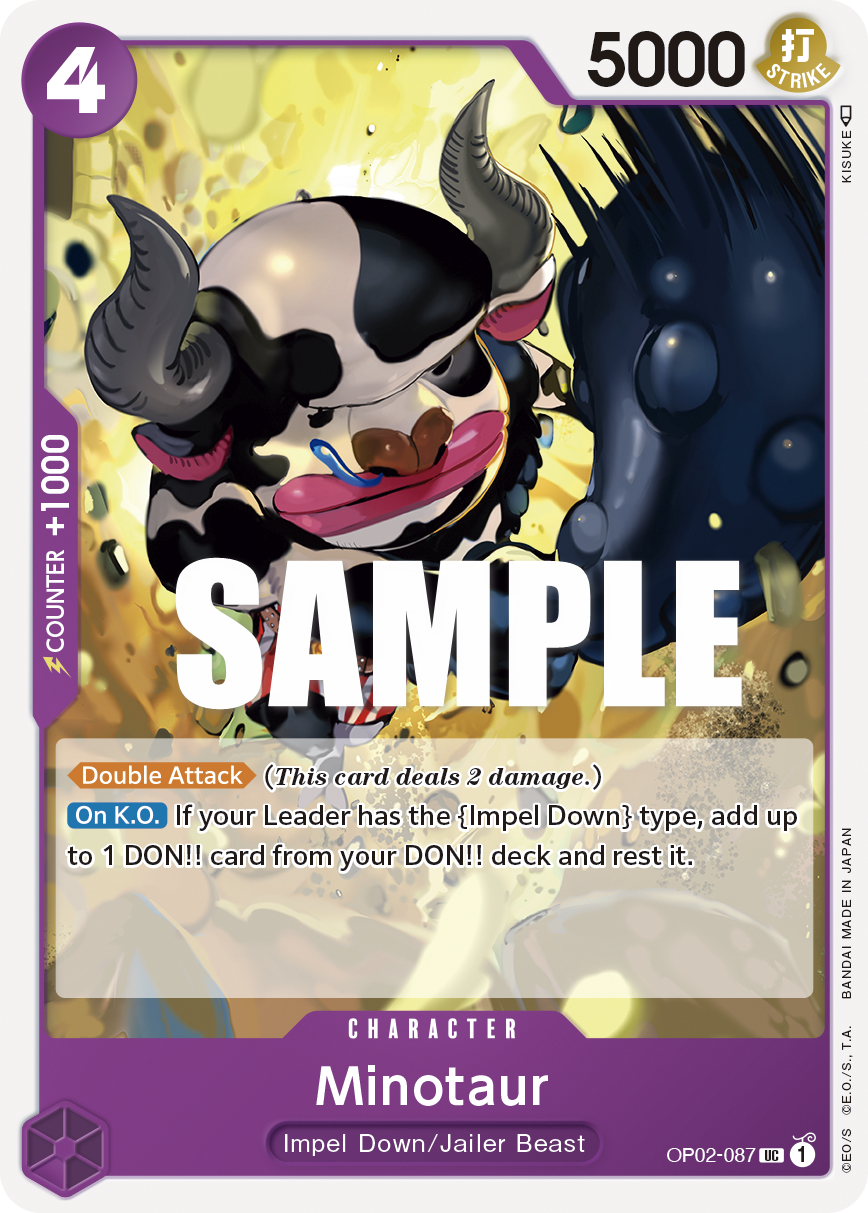 Carte Minotaur OP02-087 Uncommon — One Piece TCG OP-02 Paramount War (Bandai)