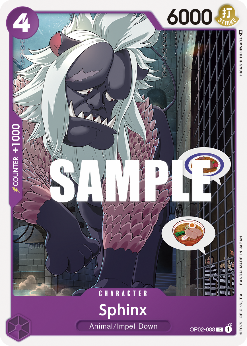 Carte Sphinx OP02-088 Common — One Piece TCG OP-02 Paramount War (Bandai)