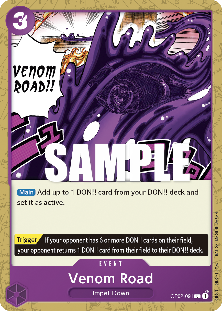 Carte Venom Road OP02-091 Common — One Piece TCG OP-02 Paramount War (Bandai)