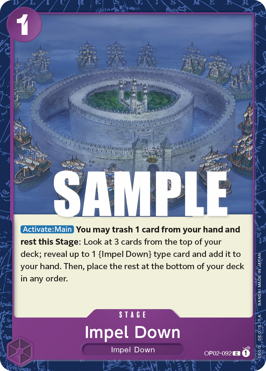 Carte Impel Down OP02-092 Common — One Piece TCG OP-02 Paramount War (Bandai)
