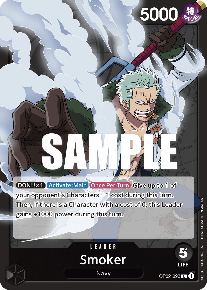 Carte Smoker OP02-093 Leader — One Piece TCG OP-02 (Bandai)