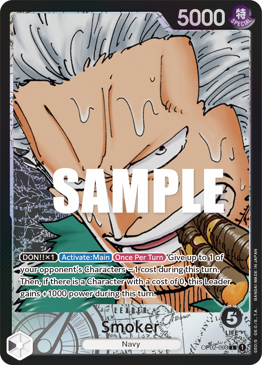 Carte Smoker OP02-093_p1 Leader — One Piece TCG OP-02 (Bandai)