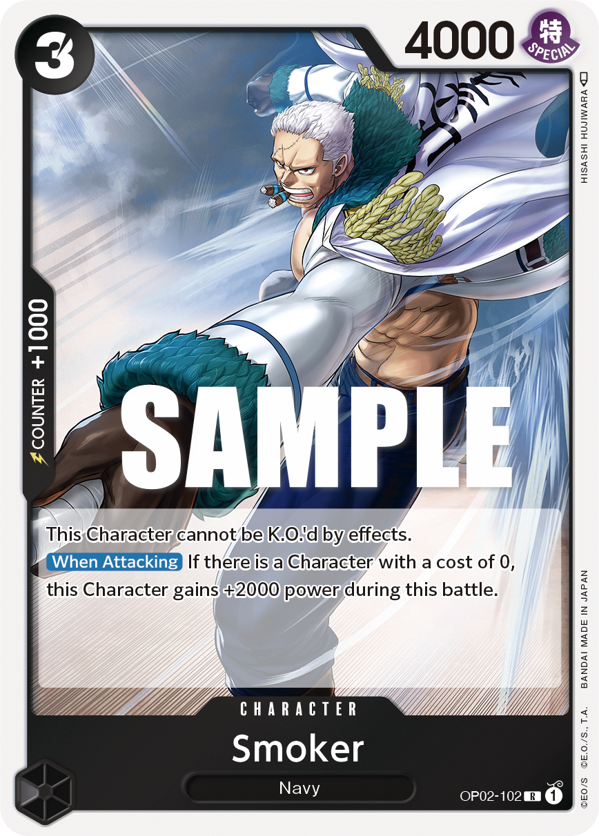 Carte Smoker OP02-102 Rare — One Piece TCG OP-02 Paramount War (Bandai)