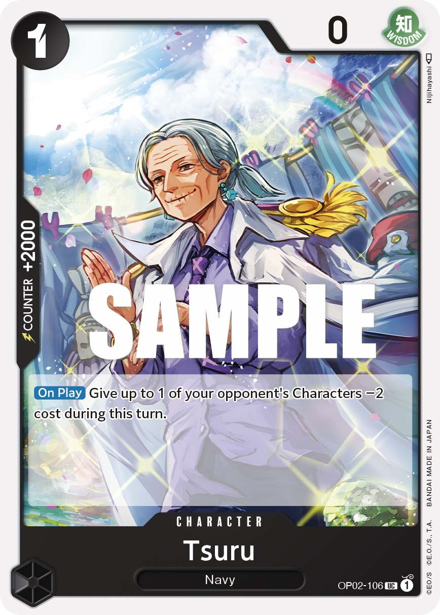 Carte Tsuru OP02-106 Uncommon — One Piece TCG OP-02 Paramount War (Bandai)