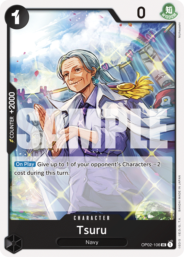 Carte Tsuru OP02-106_p2 Uncommon Alt Art — One Piece TCG OP-02 Paramount War (Bandai)