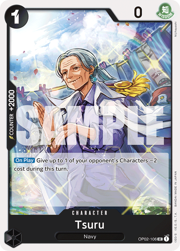 Carte Tsuru OP02-106_p3 Uncommon Alt Art — One Piece TCG OP-02 Paramount War (Bandai)