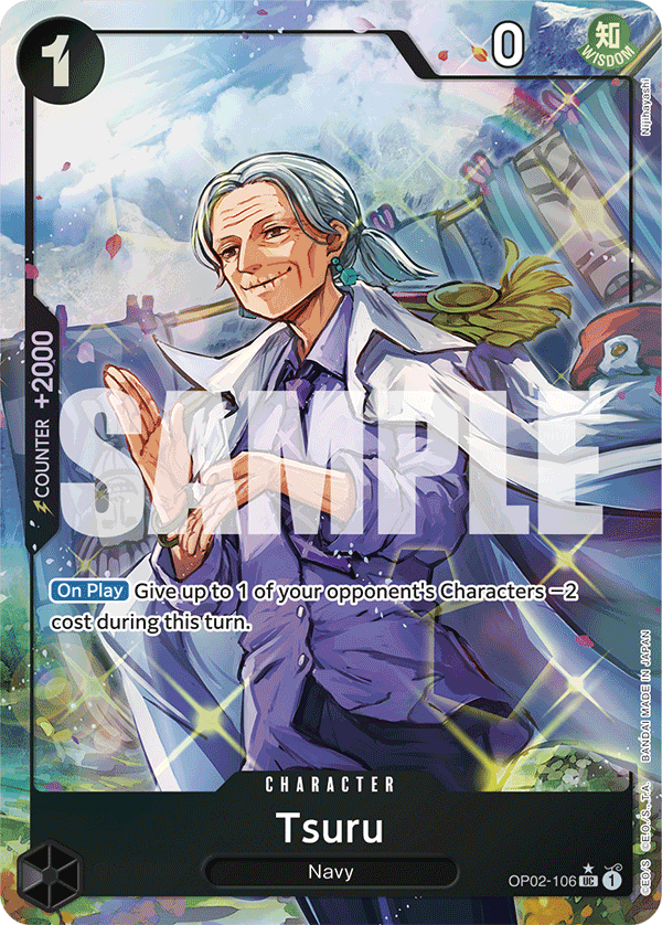 Carte Tsuru OP02-106_p5 Uncommon Alt Art — One Piece TCG PRB-01 The Best (Bandai)
