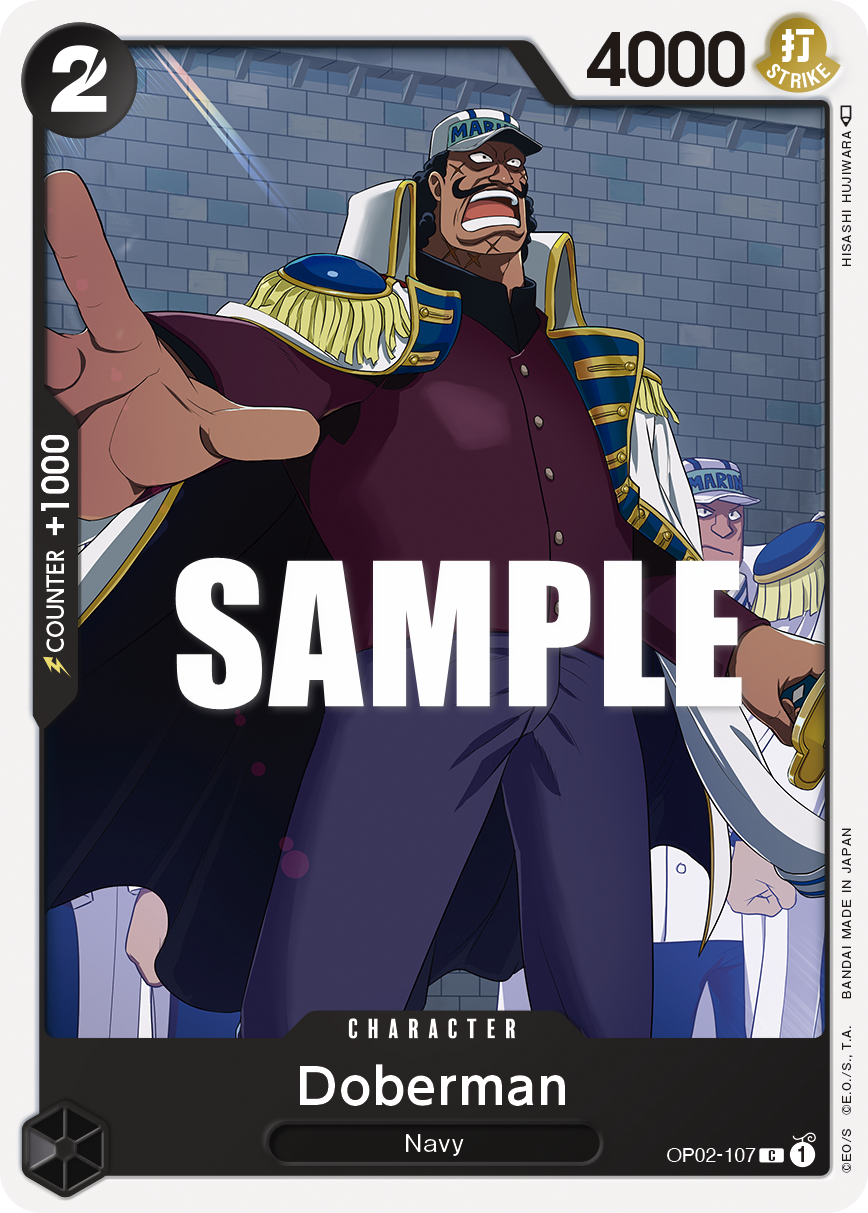 Carte Doberman OP02-107 Common — One Piece TCG OP-02 Paramount War (Bandai)