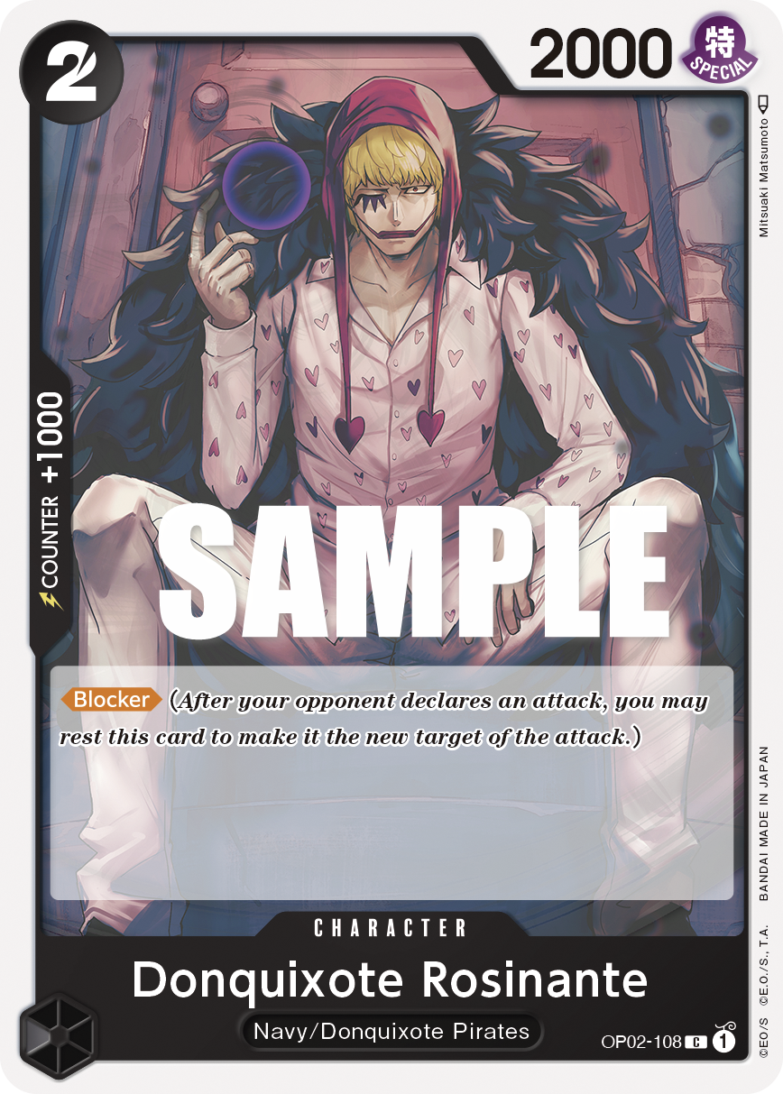 Carte Donquixote Rosinante OP02-108 Common — One Piece TCG OP-02 Paramount War (Bandai)
