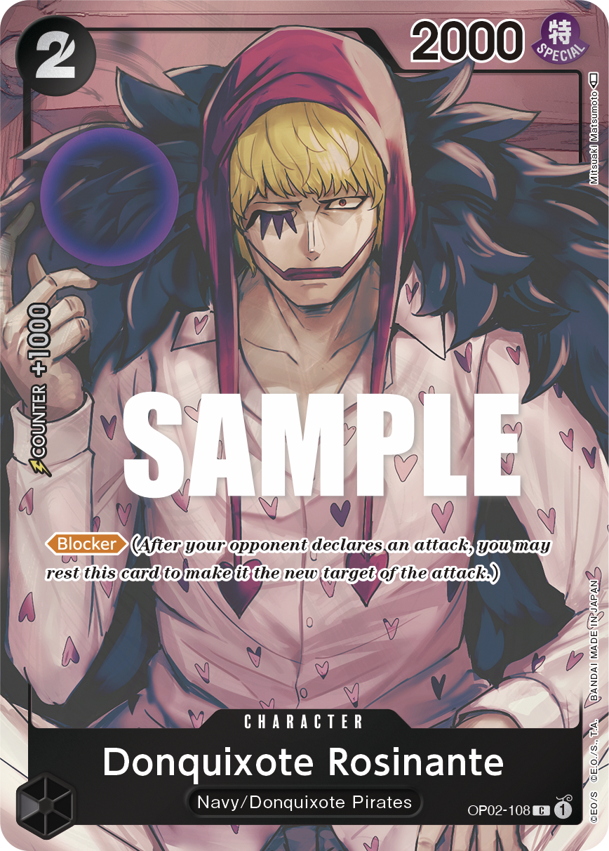 Carte Don Quijote Rosinante OP02-108_p1 Common Alt Art — One Piece TCG OP-02 Paramount War (Bandai)