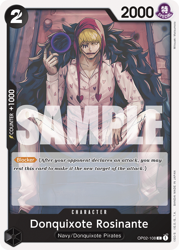 Carte Donquixote Rosinante OP02-108_p2 Common — One Piece TCG OP-02 (Bandai)