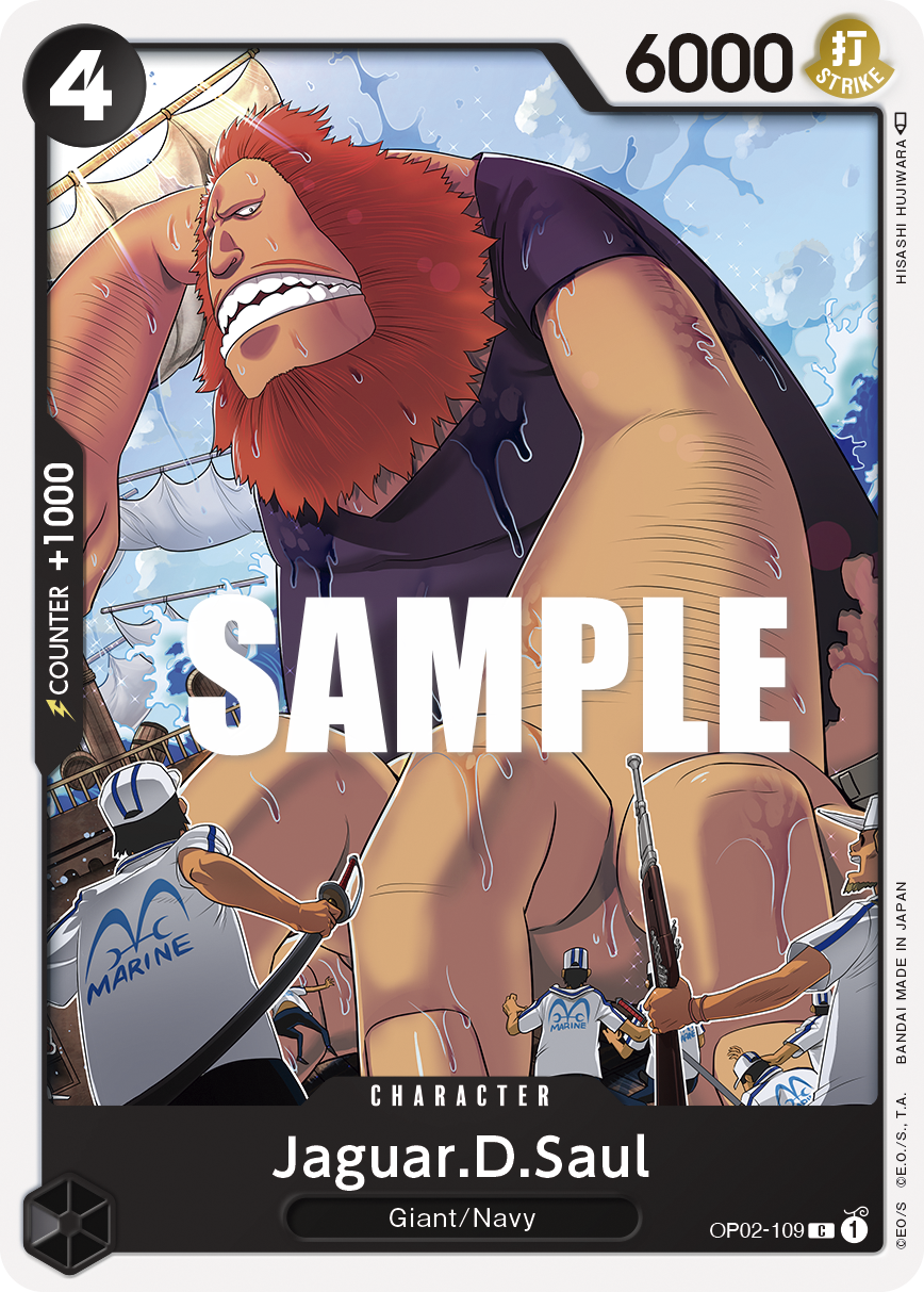 Carte Jaguar.D.Saul OP02-109 Common — One Piece TCG OP-02 Paramount War (Bandai)