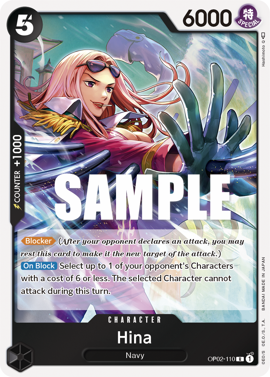 Carte Hina OP02-110 Rare — One Piece TCG OP-02 Paramount War (Bandai)