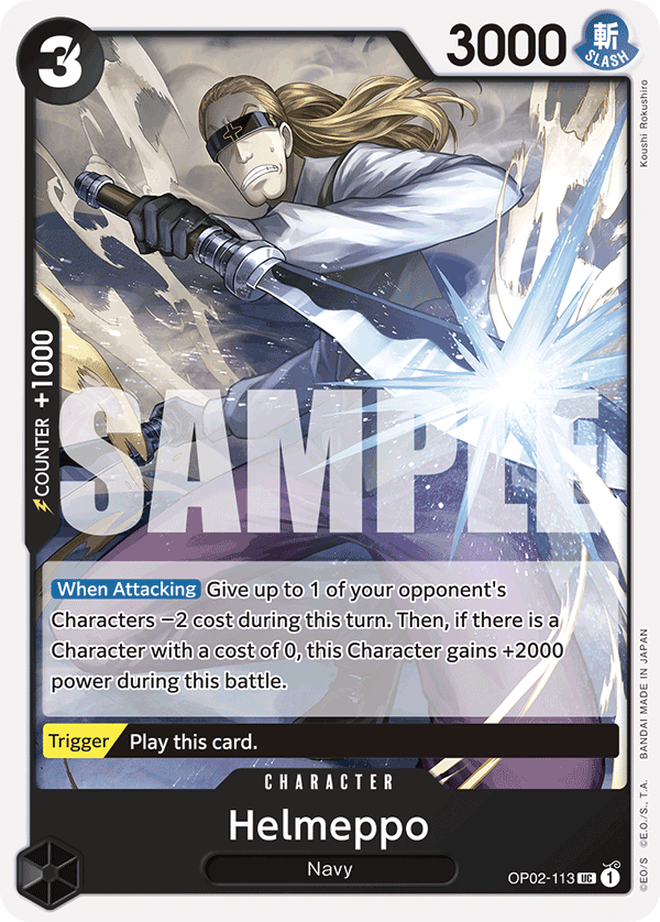 Carte Helmeppo OP02-113_r1 Uncommon — One Piece TCG ST-19 (Bandai)