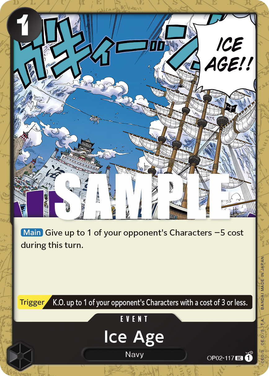 Carte Ice Age OP02-117 Uncommon — One Piece TCG OP-02 Paramount War (Bandai)