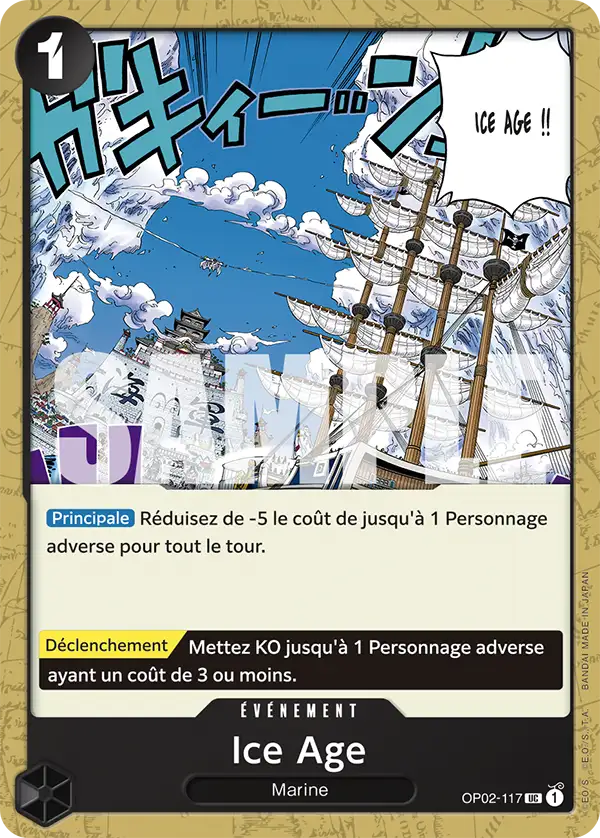 Carte Ice Age OP02-117_p1 Uncommon Alt Art — One Piece TCG OP-02 Paramount War (Bandai)