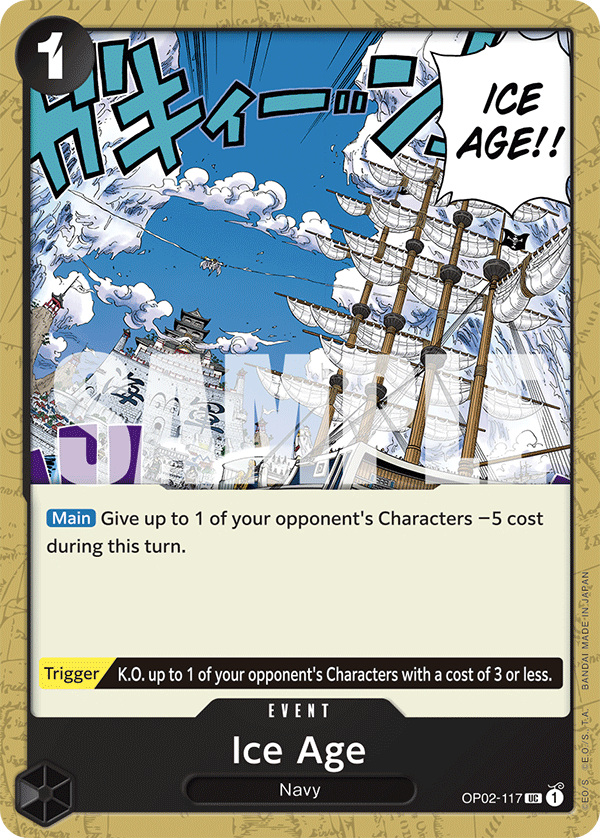 Carte Ice Age OP02-117_p3 Uncommon Alt Art — One Piece TCG OP-02 Paramount War (Bandai)