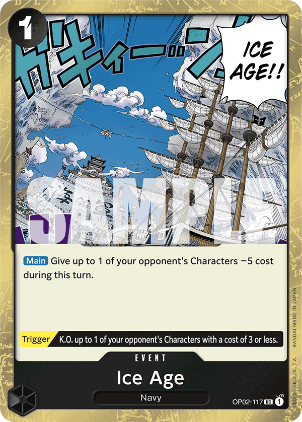 Carte Ice Age OP02-117_p5 Uncommon Alt Art — One Piece TCG PRB-01 The Best (Bandai)
