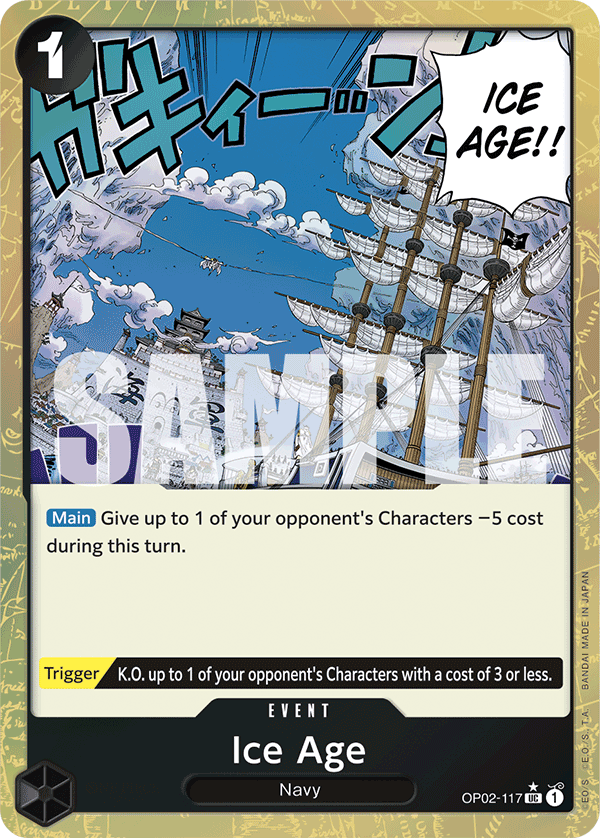 Carte Ice Age OP02-117_p6 Uncommon Alt Art — One Piece TCG PRB-01 The Best (Bandai)