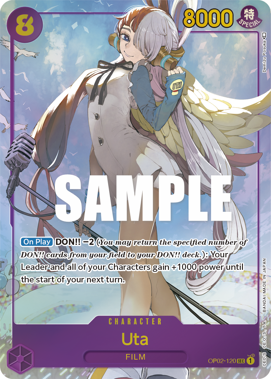 Carte Uta OP02-120_p1 Secret Rare Alt Art — One Piece TCG OP-02 Paramount War (Bandai)