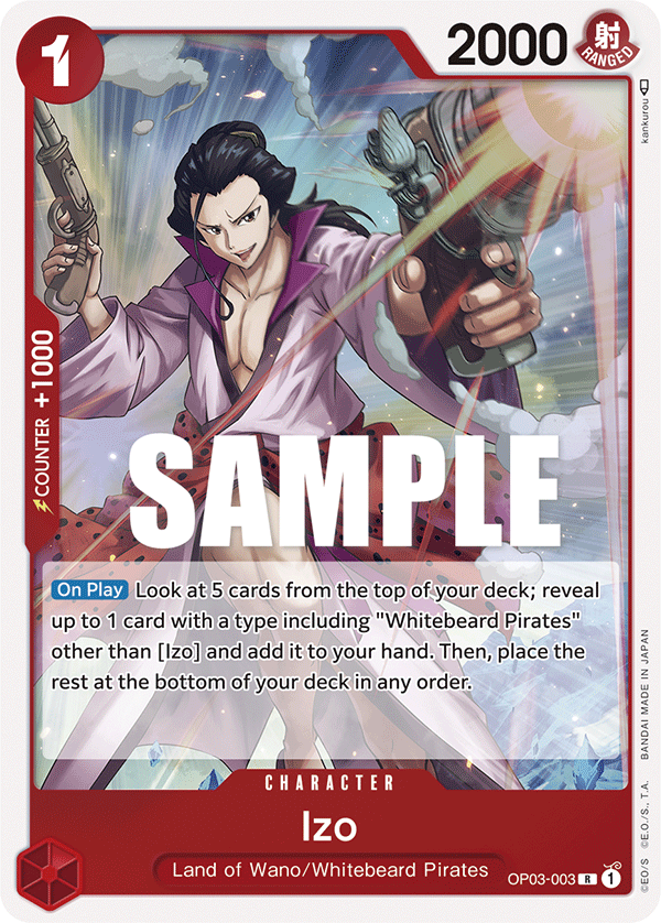 Carte Izo OP03-003 Rare — One Piece TCG OP-03 (Bandai)