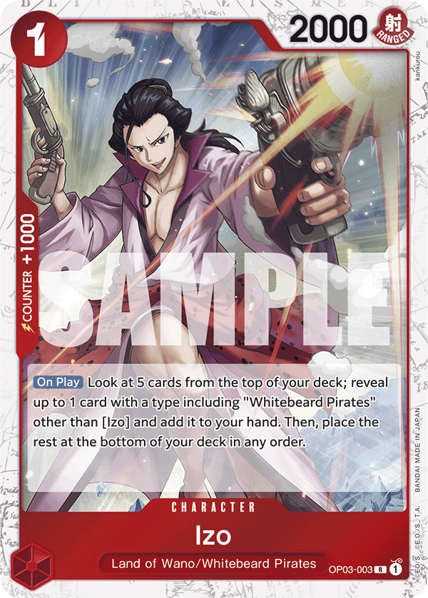 Carte Izo OP03-003_p4 Rare Alt Art — One Piece TCG PRB-01 The Best (Bandai)