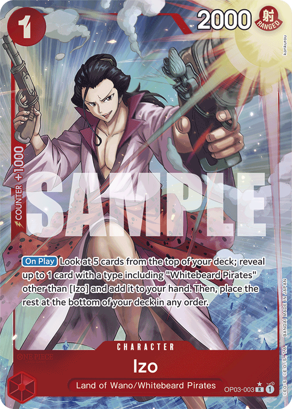 Carte Izo OP03-003_p5 Rare Alt Art — One Piece TCG PRB-01 The Best (Bandai)