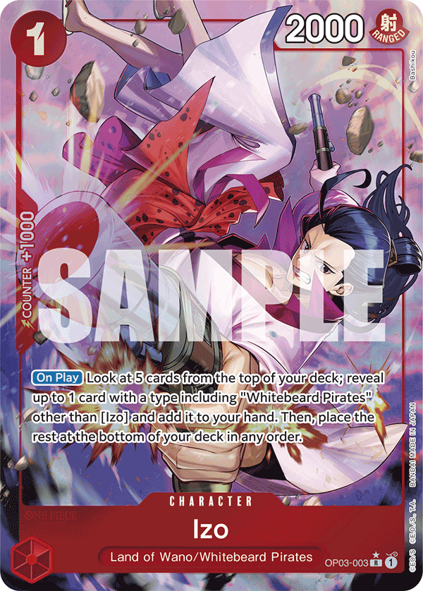 Carte Izo OP03-003_p6 Rare Alt Art — One Piece TCG PRB-01 The Best (Bandai)
