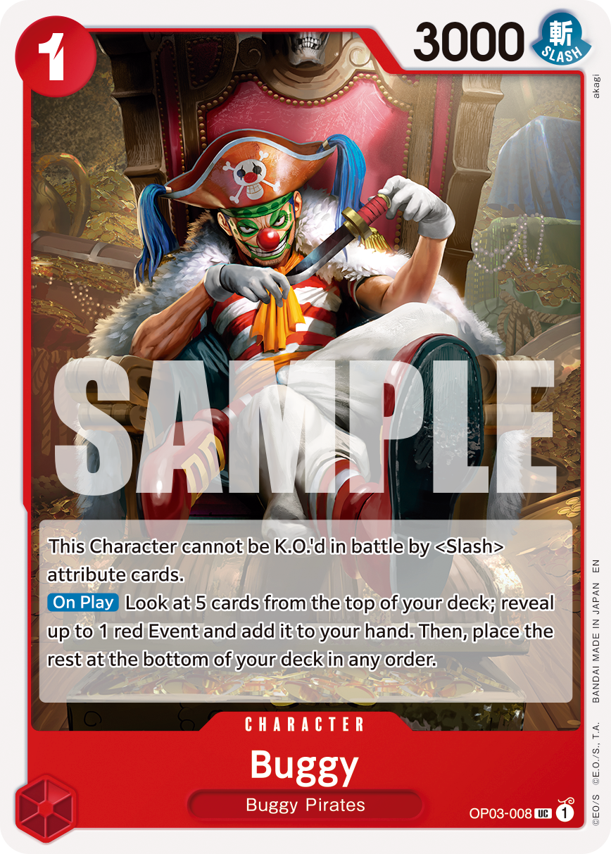 Carte Baggy OP03-008_r1 Uncommon — One Piece TCG PRB-02 (Bandai)