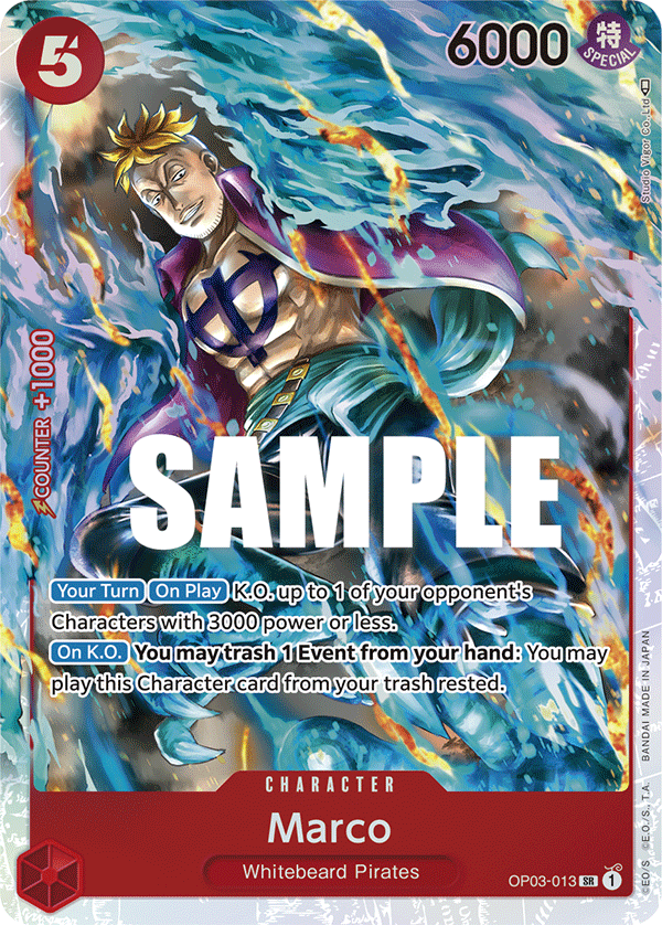 Carte Marco OP03-013 Super Rare — One Piece TCG OP-03 Pillars of Strength (Bandai)