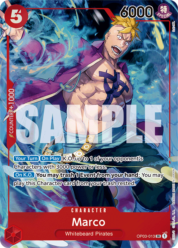 Carte Marco OP03-013_p2 Super Rare — One Piece TCG OTHER (Bandai)