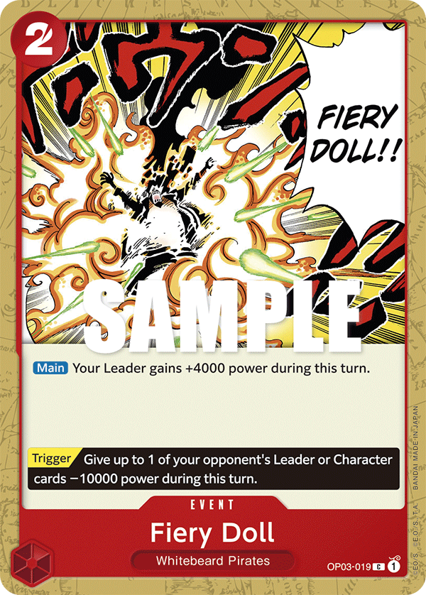 Carte Fiery Doll OP03-019 Common — One Piece TCG OP-03 Pillars of Strength (Bandai)