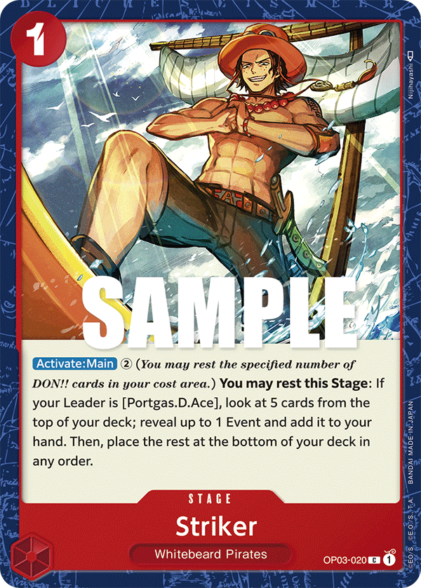 Carte Striker OP03-020 Common — One Piece TCG OP-03 Pillars of Strength (Bandai)